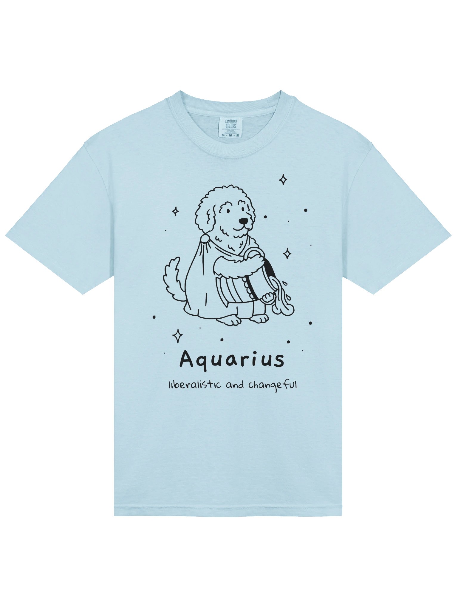 Aquarius Doodle Dog Comfort Colors Garment-Dyed Heavyweight T-Shirt product image (14)