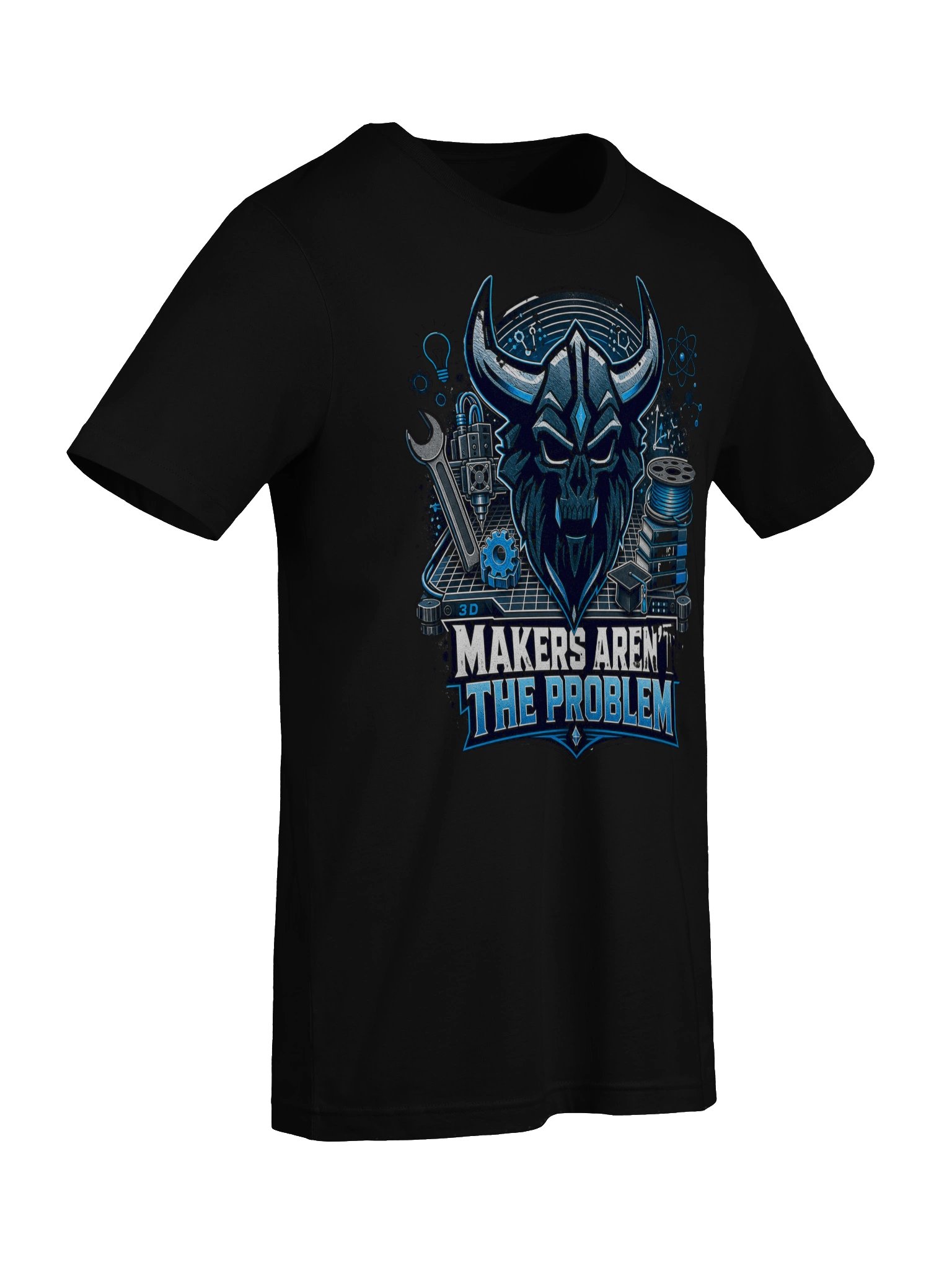 MAKER'S AREN'T THE PROBLEM — Horned Skull Maker Tee product image (73)