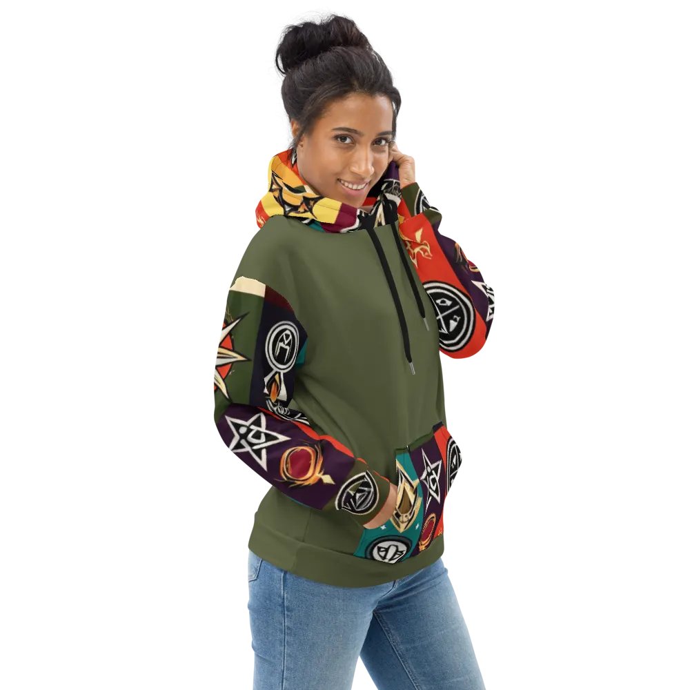 Green & Multi Symbology Hoodie product image (2)