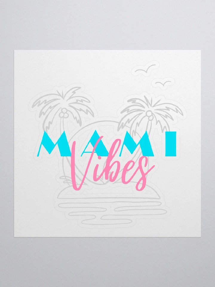 White Miami Vibes Kiss Cut Stickers product image (2)