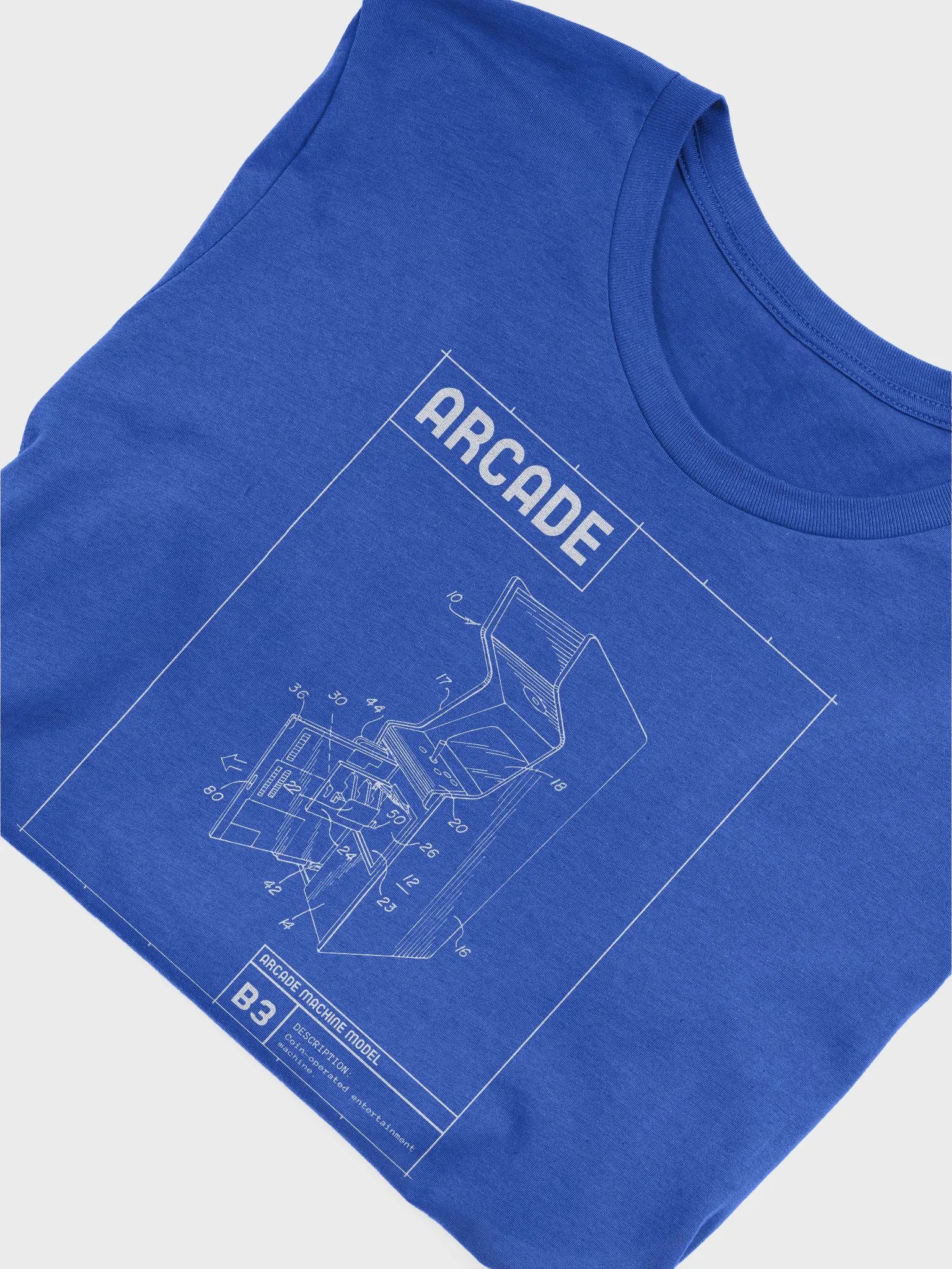 Retro Gaming T-Shirt - Vintage Arcade Cabinet Blueprint Gift for Gamers product image (5)