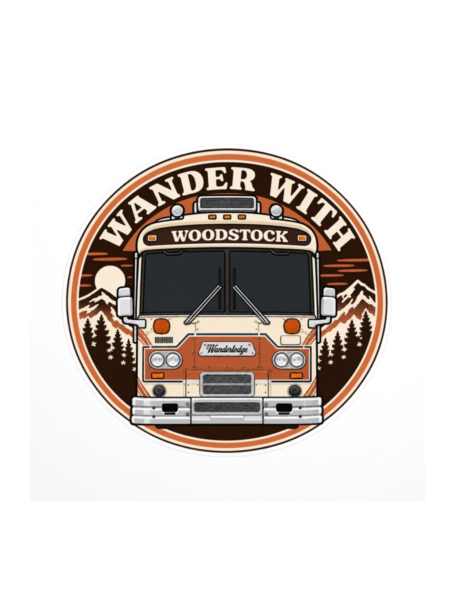 Woodstock Heritage Oval Sticker — Dark Windshield product image (1)