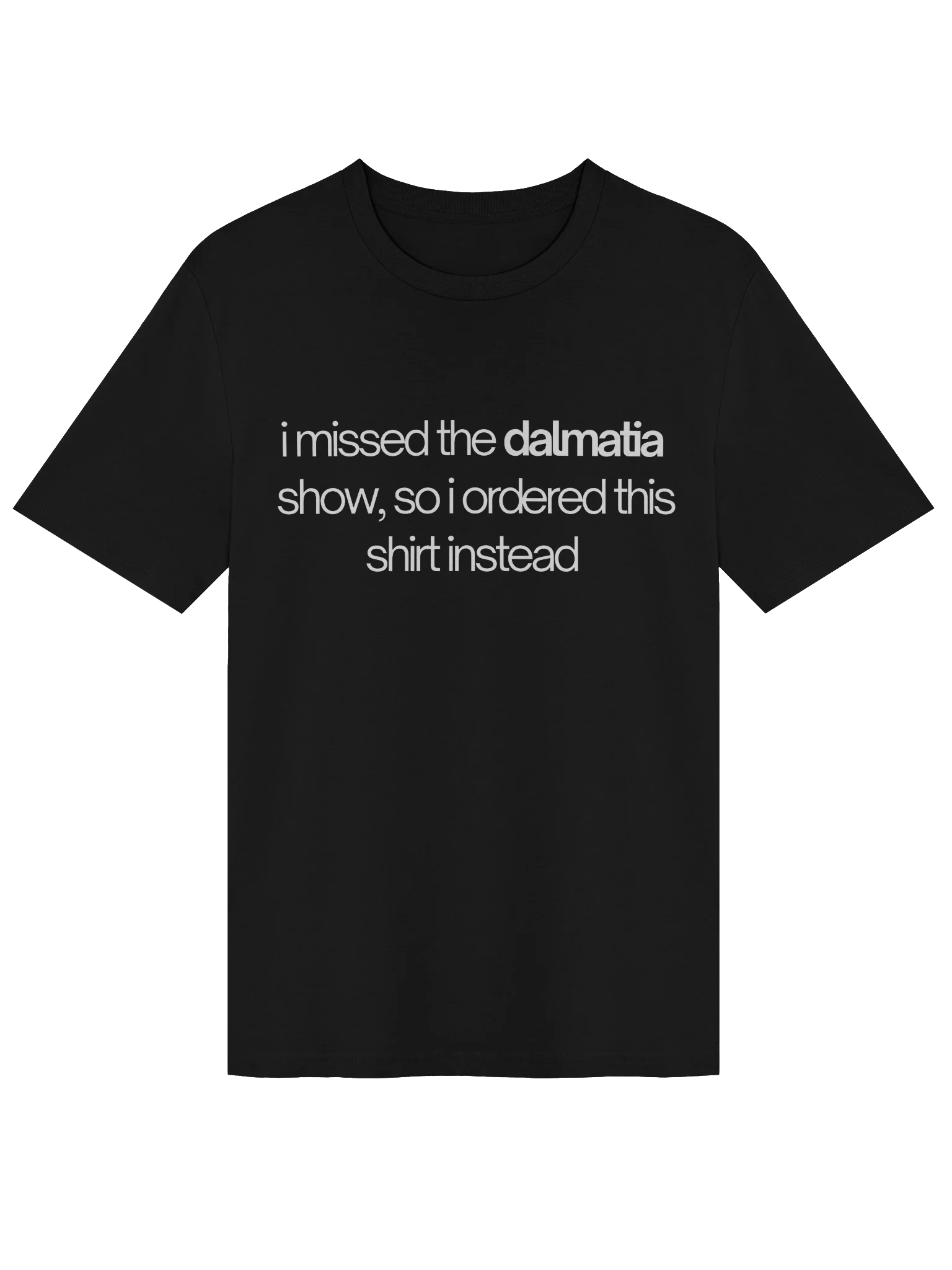 Dalmatia Text Tee (Black) product image (1)