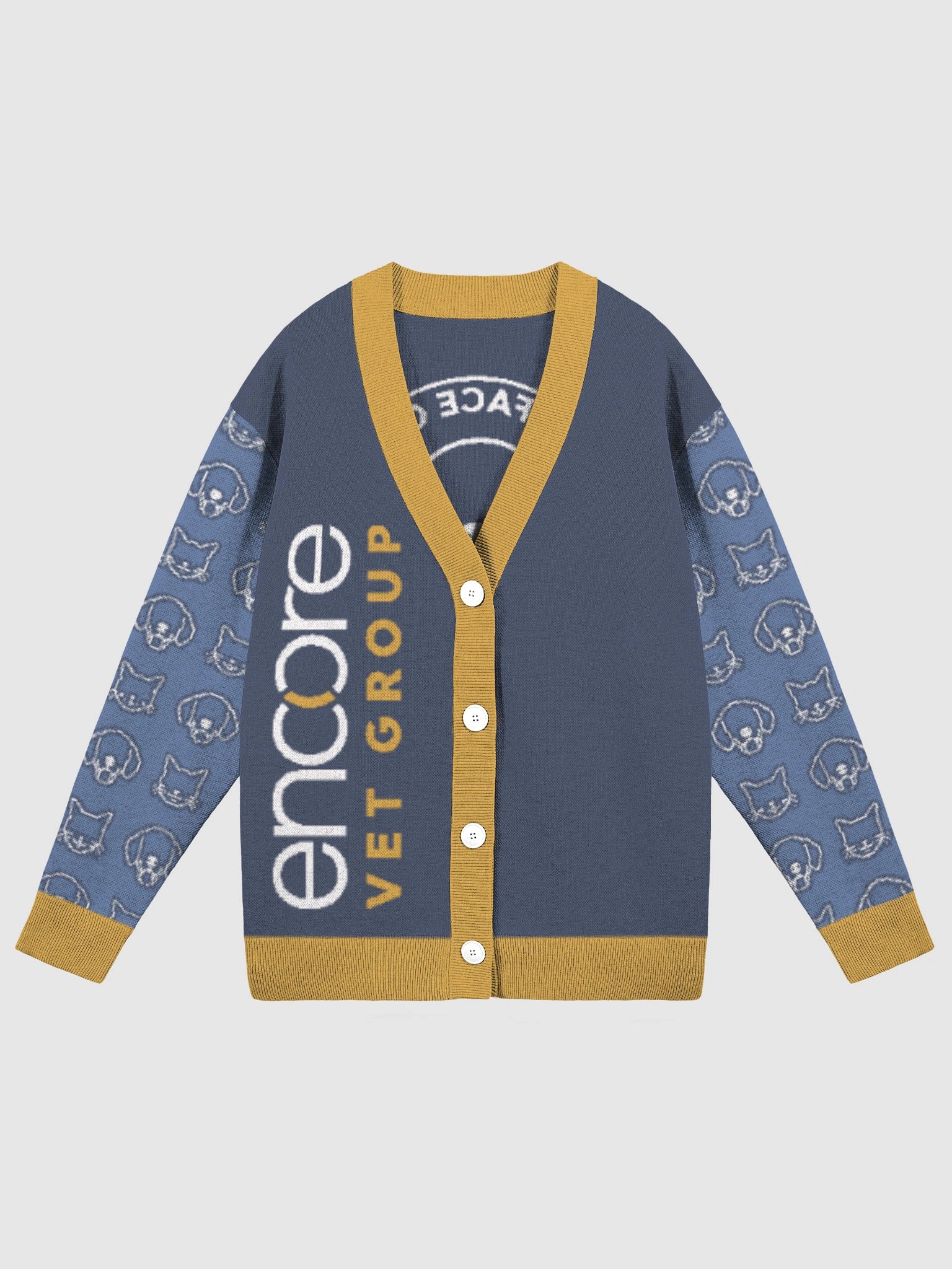 Encore Vet Group Smilie Face Champ Logo Cardigan product image (4)