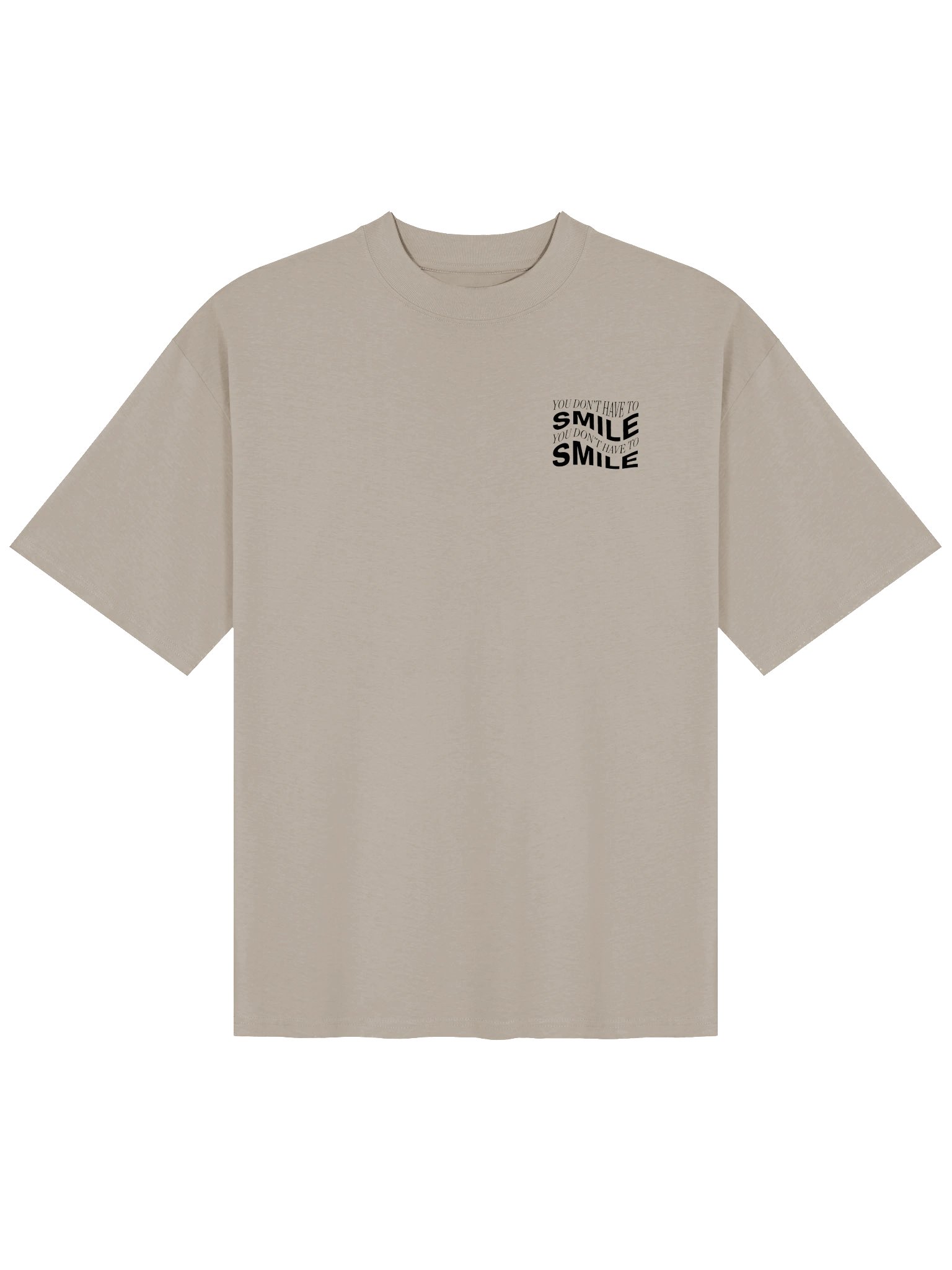 SMILE Organic Oversized Crew-Neck T-Shirt product image (1)