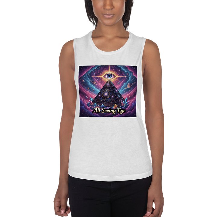 Cosmic Pyramid All Seeing Eye -Flowy Tank product image (1)