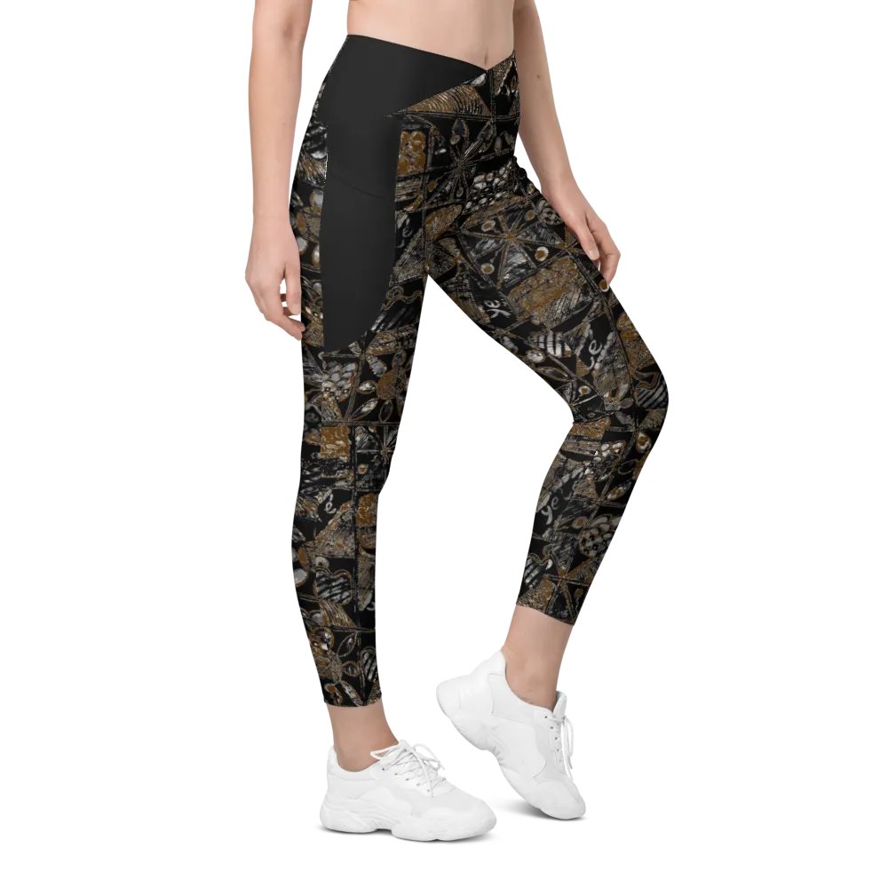 Festivity Print Crossover Leggings with Pockets product image (6)