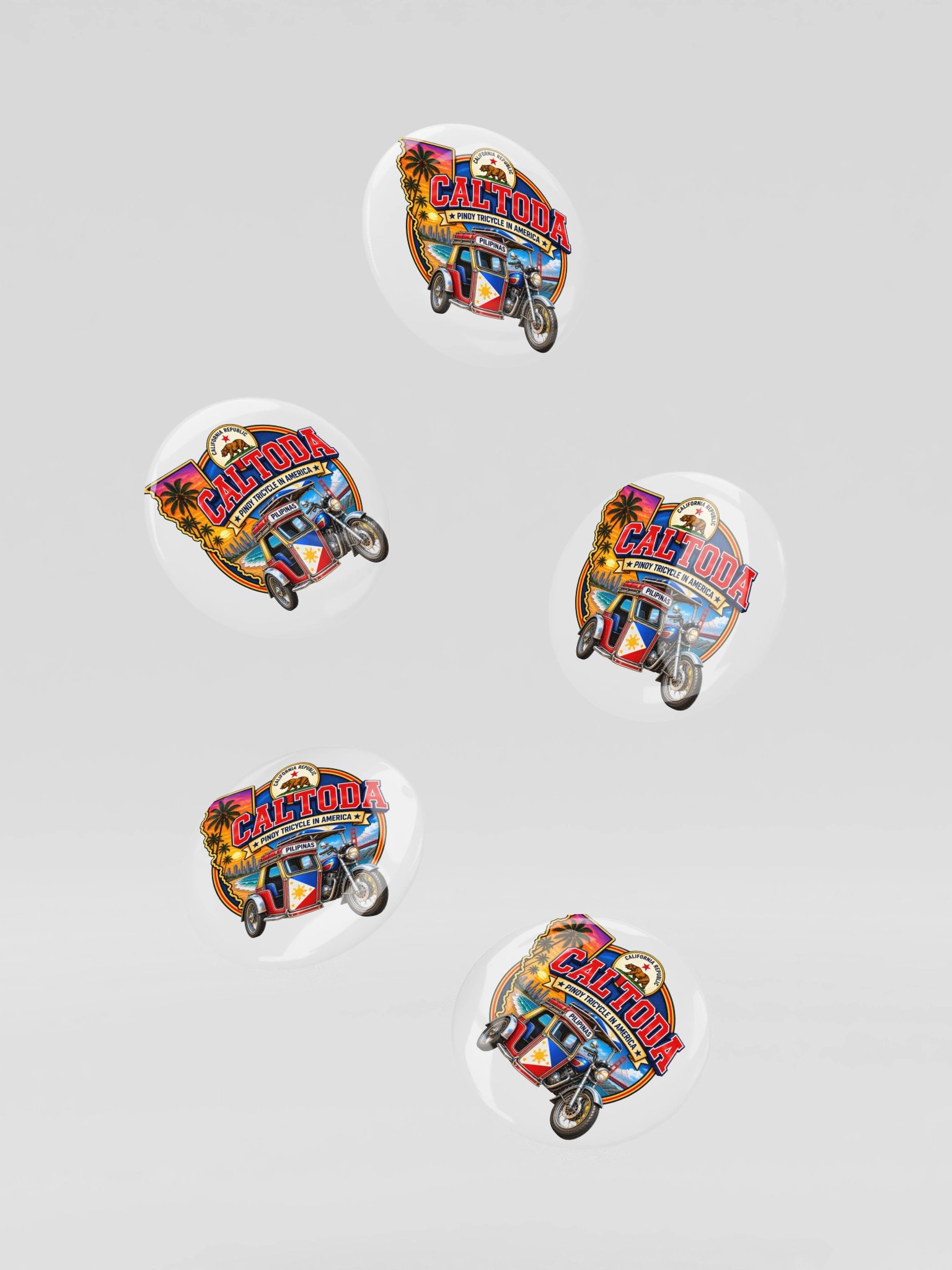 CAL TODA BUTTONS (COST $8.25 AND $9.25 - JANET at Party Over Here can manufacture 12x for $5.50 size 2.25") product image (5)