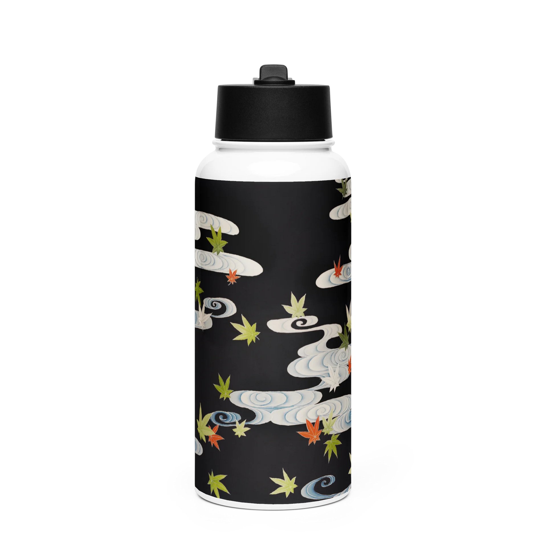 Maple Leaves. 32oz. Stainless Steel Water Bottle product image (1)