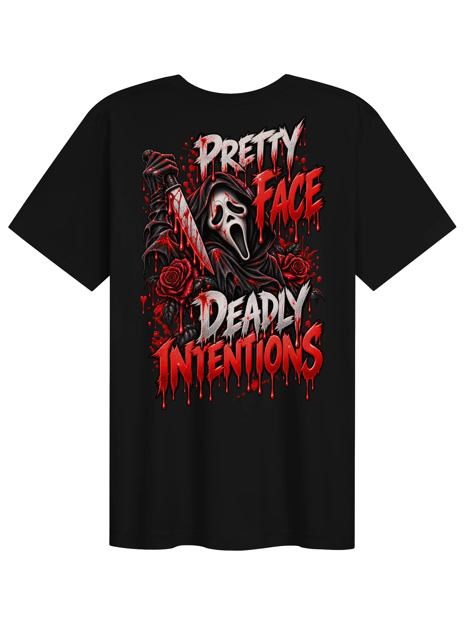 Pretty Face, Deadly Intentions — Halloween Graphic Tee product image (4)