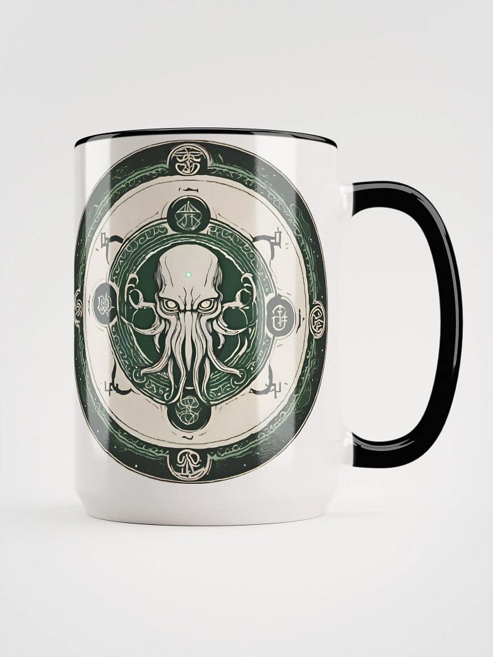 Circular Cthulhu Face with Runes - Mug product image (1)
