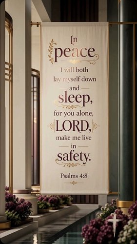 Psalm 4:8 and more @beinspired.music 🤍

In peace I will both lay myself down and sleep,
for you alone, LORD, make me live in ...