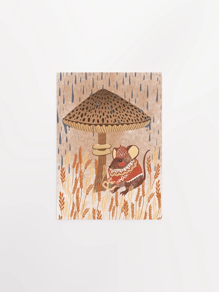 cute little mouse with a mushroom umbrella product image (2)