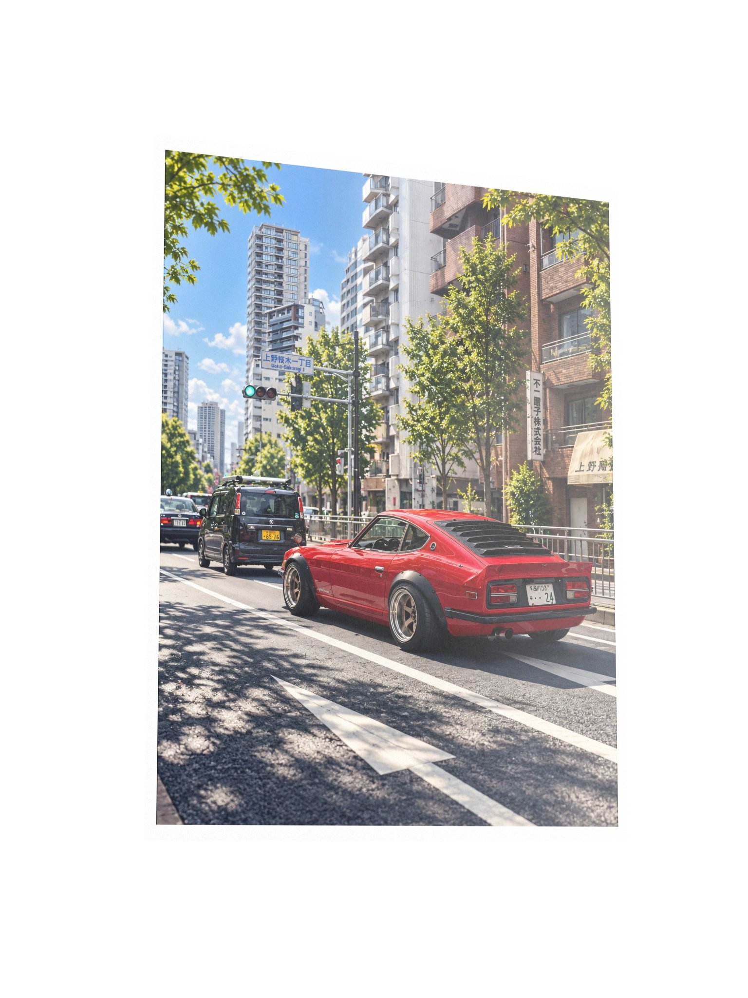 Red Nissan Fairlady Z S30 in Ikenohata, Tokyo | Photo Print product image (5)
