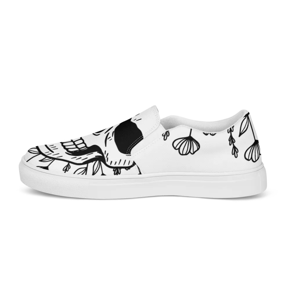 Womans Skull Comfort Canvas Slip-Ons product image (11)