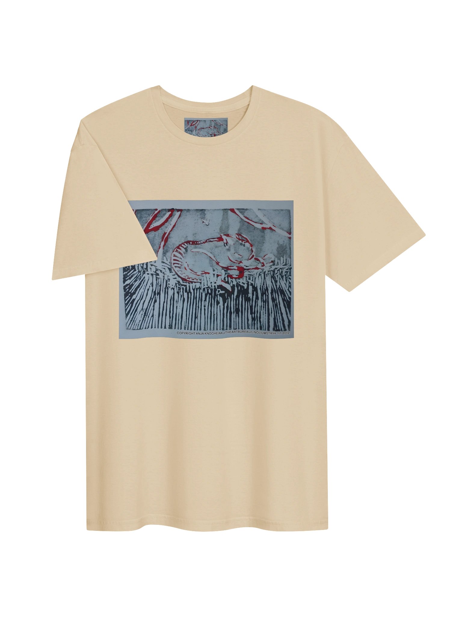 Abstract Red & White original graphic Art Tee product image (3)