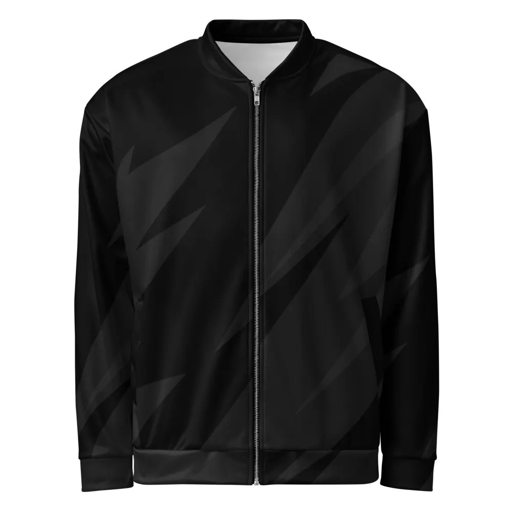 Shadowed Geometric Allure Bomber Jacket product image (2)