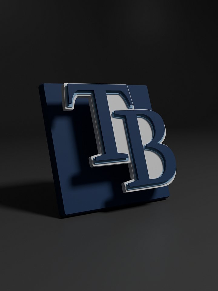 Tampa Bay Rays 3D Printed Floating Logo Sign (Digital File Only) product image (1)
