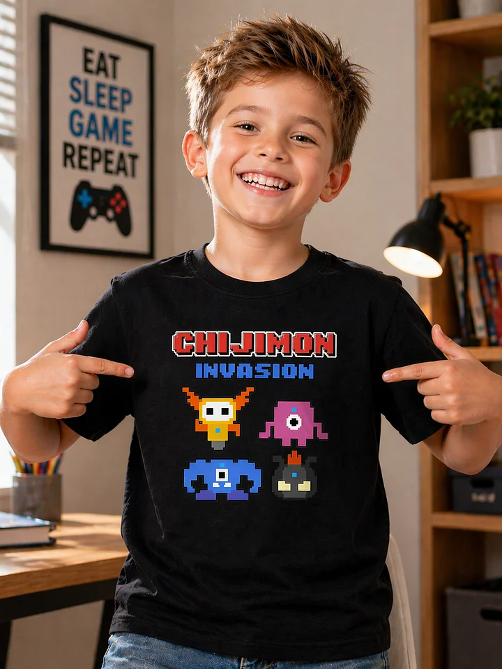 Chijimon Invasion Tee – Retro Pixel Edition product image (1)