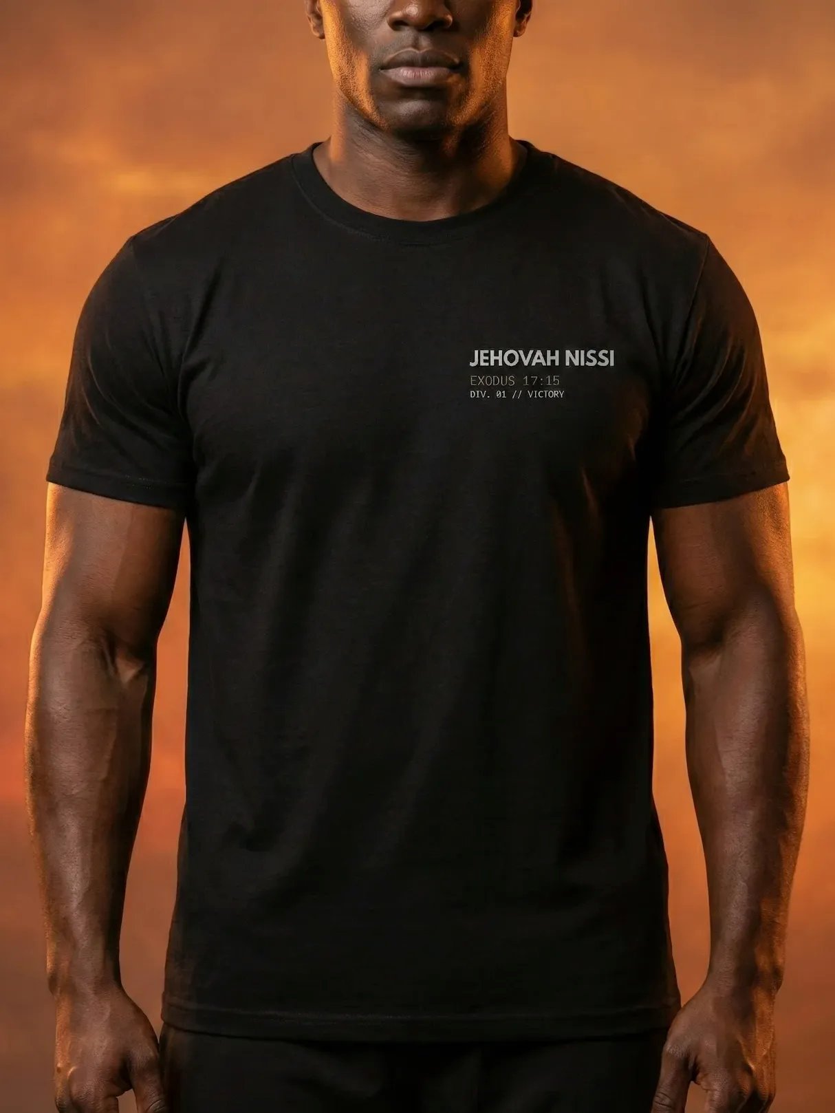 Jehovah Nissi "Victory Standard" Heavyweight Tee + Free Prayer Guide product image (2)