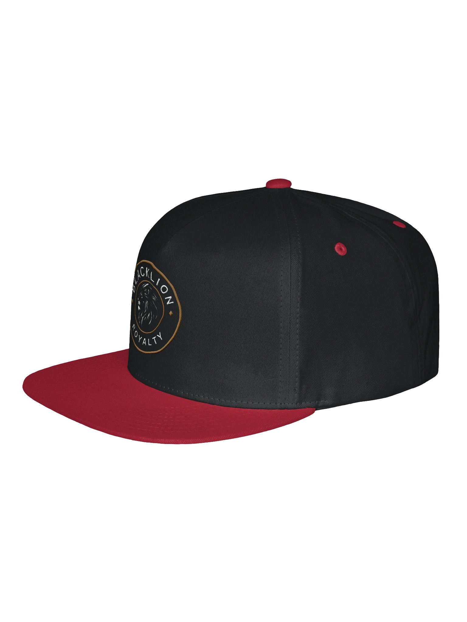 Black Lion "Royalty" Circular Crest Snapback Cap – Premium Embroidered Flat Brim Hat product image (2)