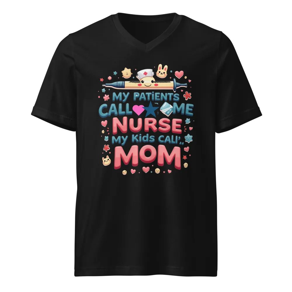 Nurse Mom Syringe V-Neck Tee product image (1)