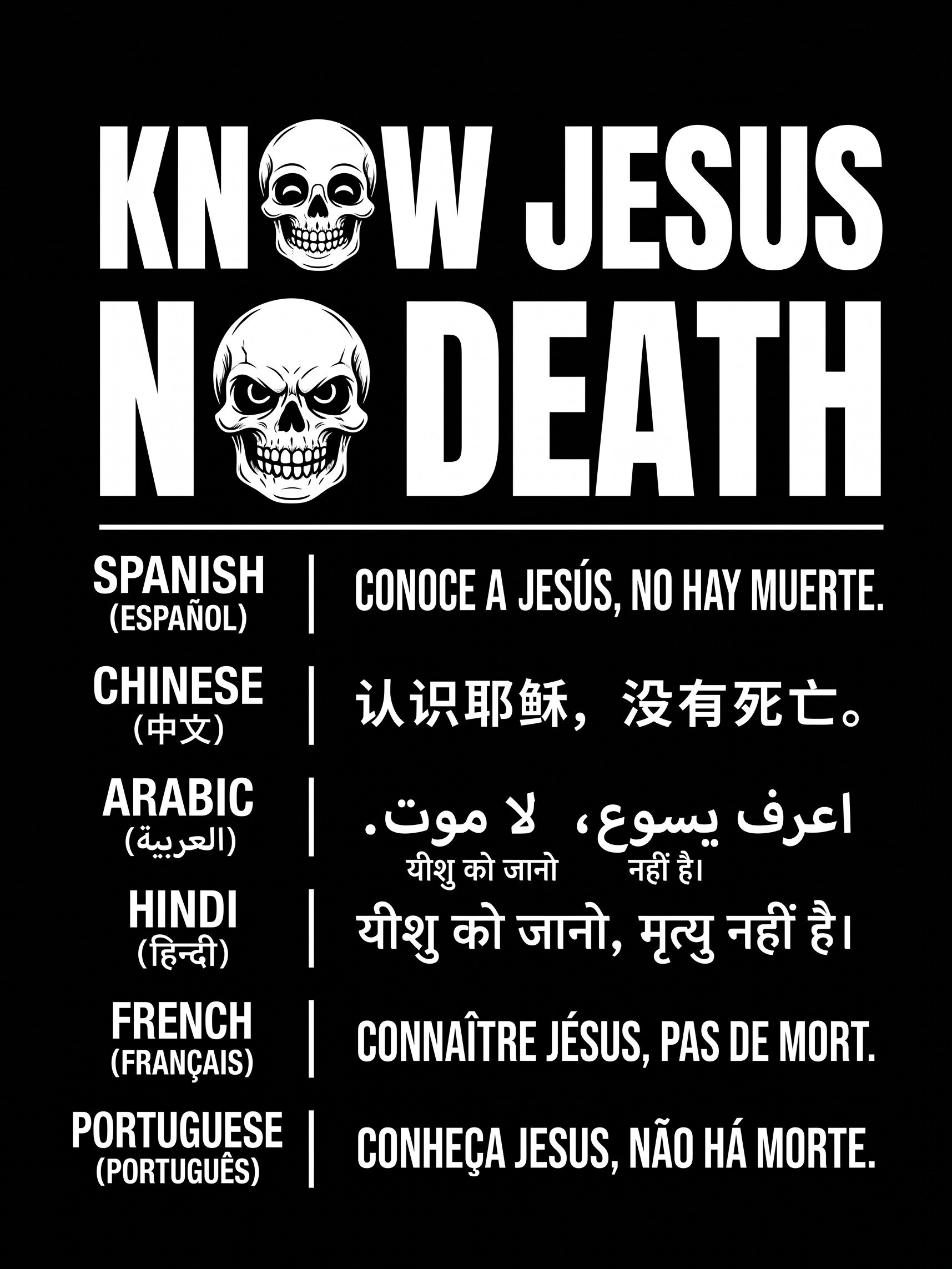 Know Jesus No Death World Wide Languages Zip Hoodie #1 product image (3)