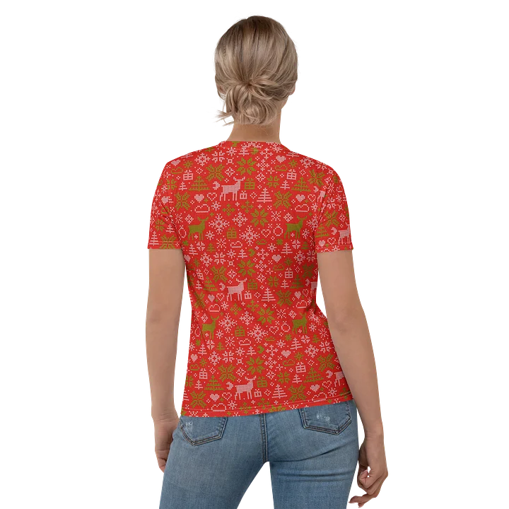 Christmas Nordic Reindeer Holiday Women's T-Shirt product image (2)