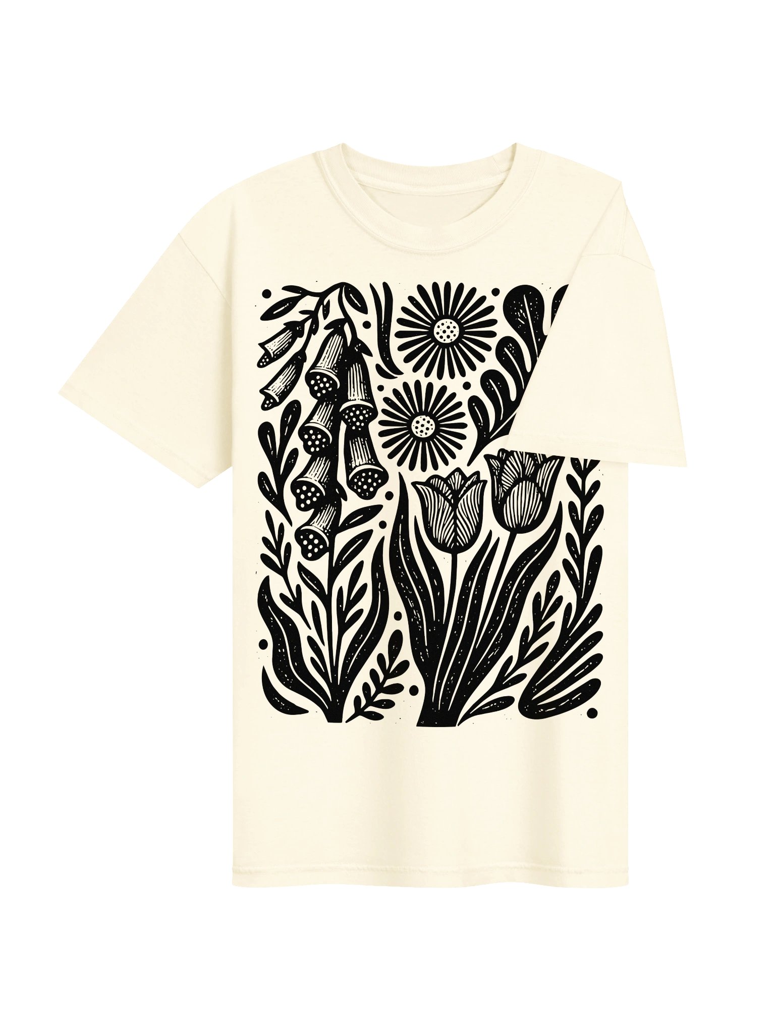Linocut Floral Trump Protest Tee, Foxglove Tulip Daisy Botanical Liberal Progressive Comfort Colors T Shirt product image (5)