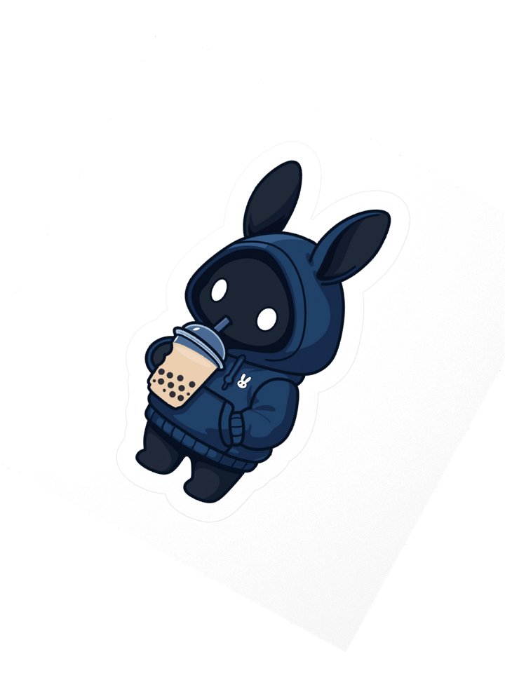 Poochoki Drinking Bubble Tea Sticker product image (2)