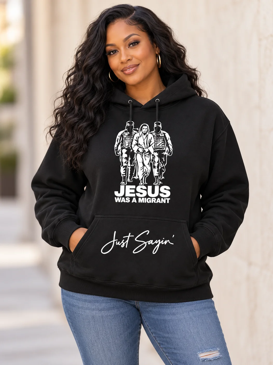 Everyday Allies | Black Hoodie — Choose Your Message product image (1)
