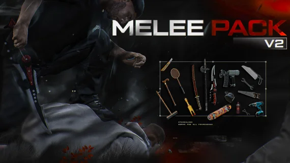 Fivem Weapon Pack V2 | Custom Melee Weapons for FiveM Servers | Bonus Nail Gun | Bonus FlameThrower [ Qb / Qbox / Esx ] product image (1)