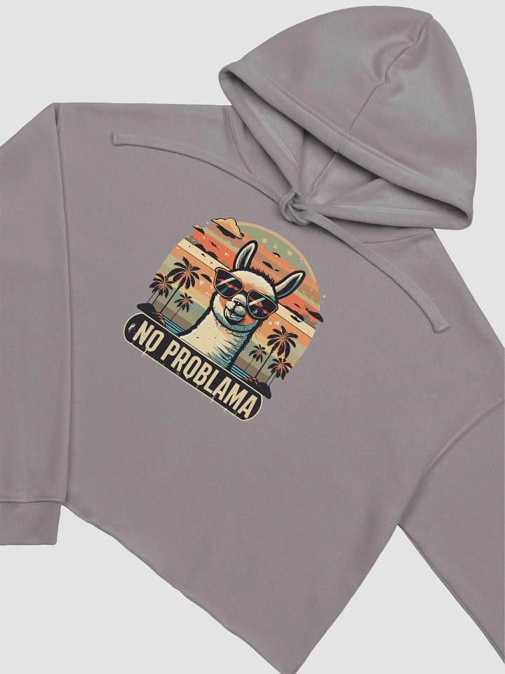 Chill Llama: Sunset Saga Women's Crop Hoodie product image (1)