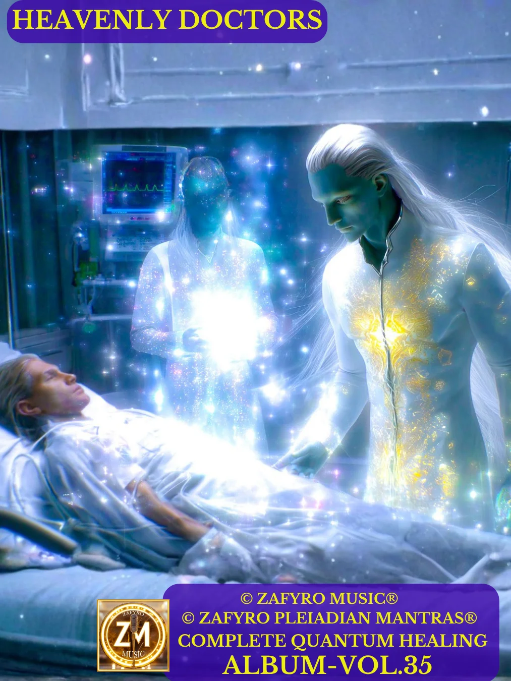 ÁLBUM - VOL. 35 (MUSIC) - HEAVENLY DOCTORS – COMPLETE QUANTUM HEALING (© ZAFYRO PLEIADIAN MANTRAS®) - BINAURAL FREQUENCIES product image (1)