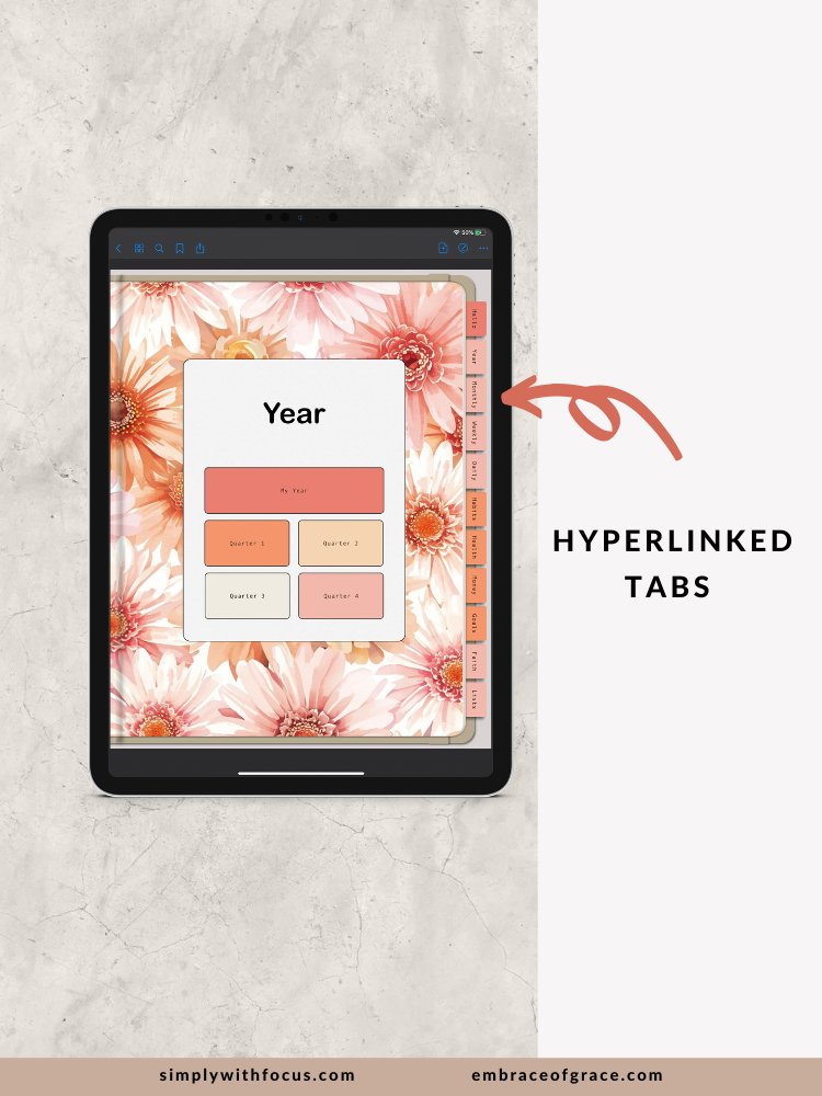Faith‑Inspired Digital Planner for Everyday Organization (Pink Floral Edition) product image (4)