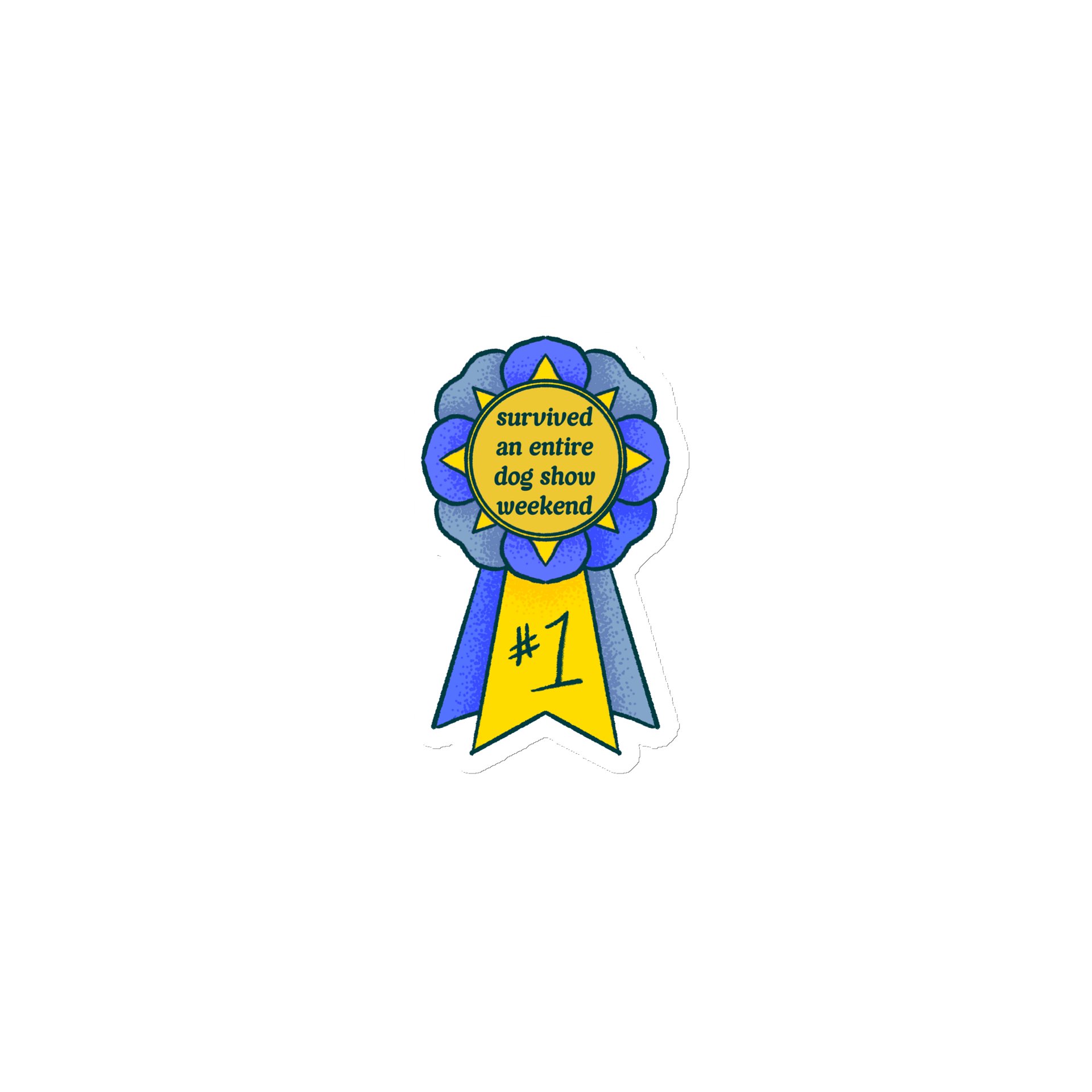 Rosette Series: Surived The Weekend Magnet product image (1)