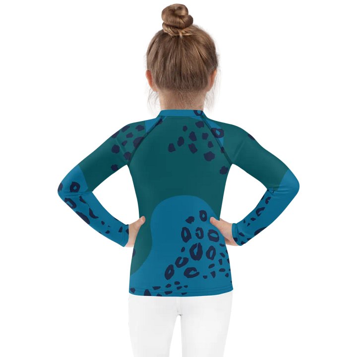 Teal Swirls Kids Rash Guard product image (2)
