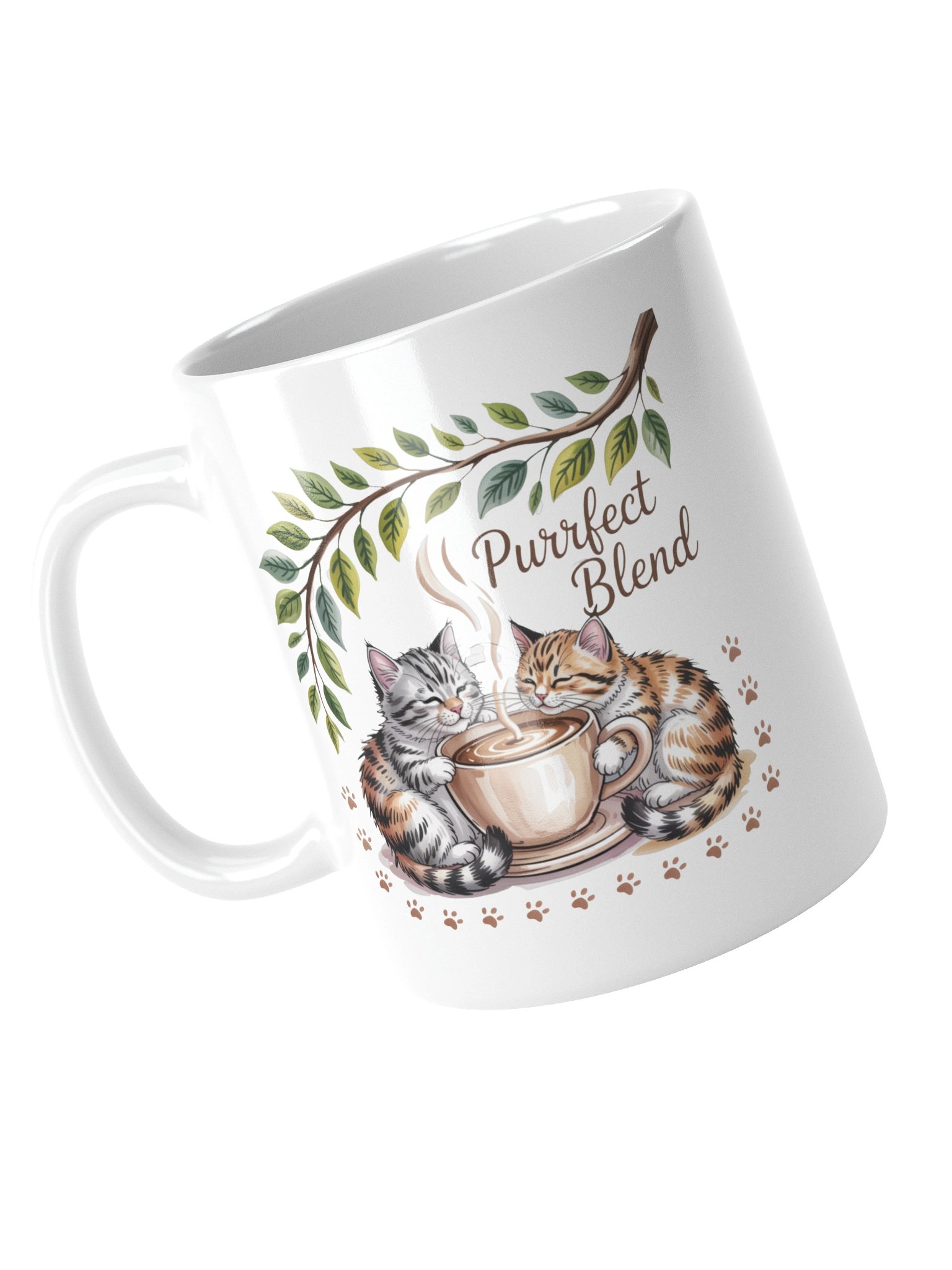 Purrfect Blend Cat Coffee Mug – Adorable Cat Couple Design product image (13)