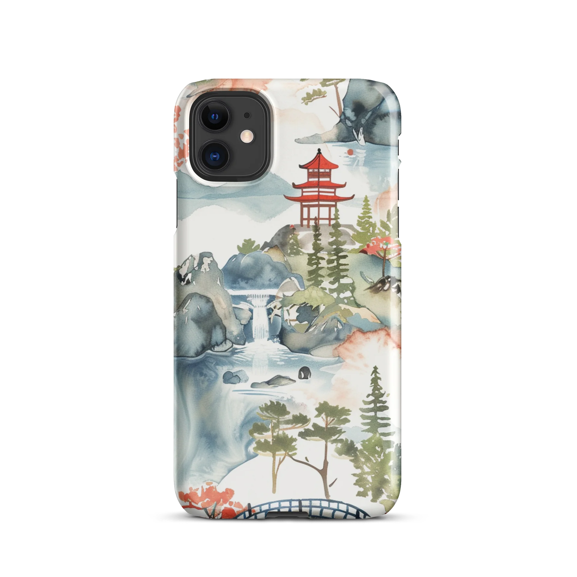 Japanese Pagoda Watercolor iPhone Snap Case - Landscape Art Cover product image (28)