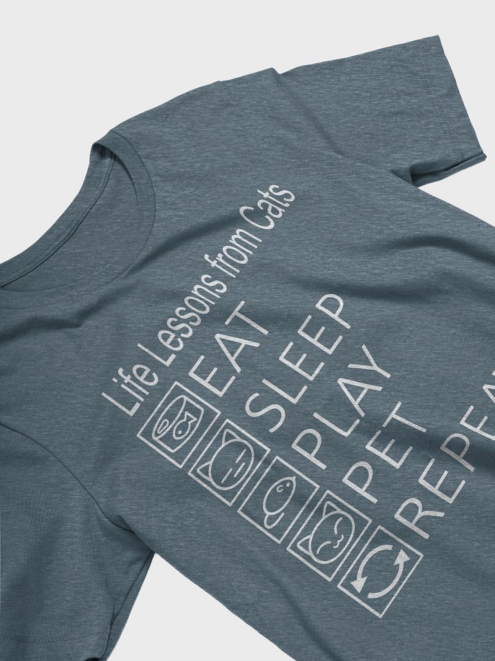 Life Lessons from Cats (White Print) - Unisex Adult Super Soft Lightweight T-shirt product image (2)