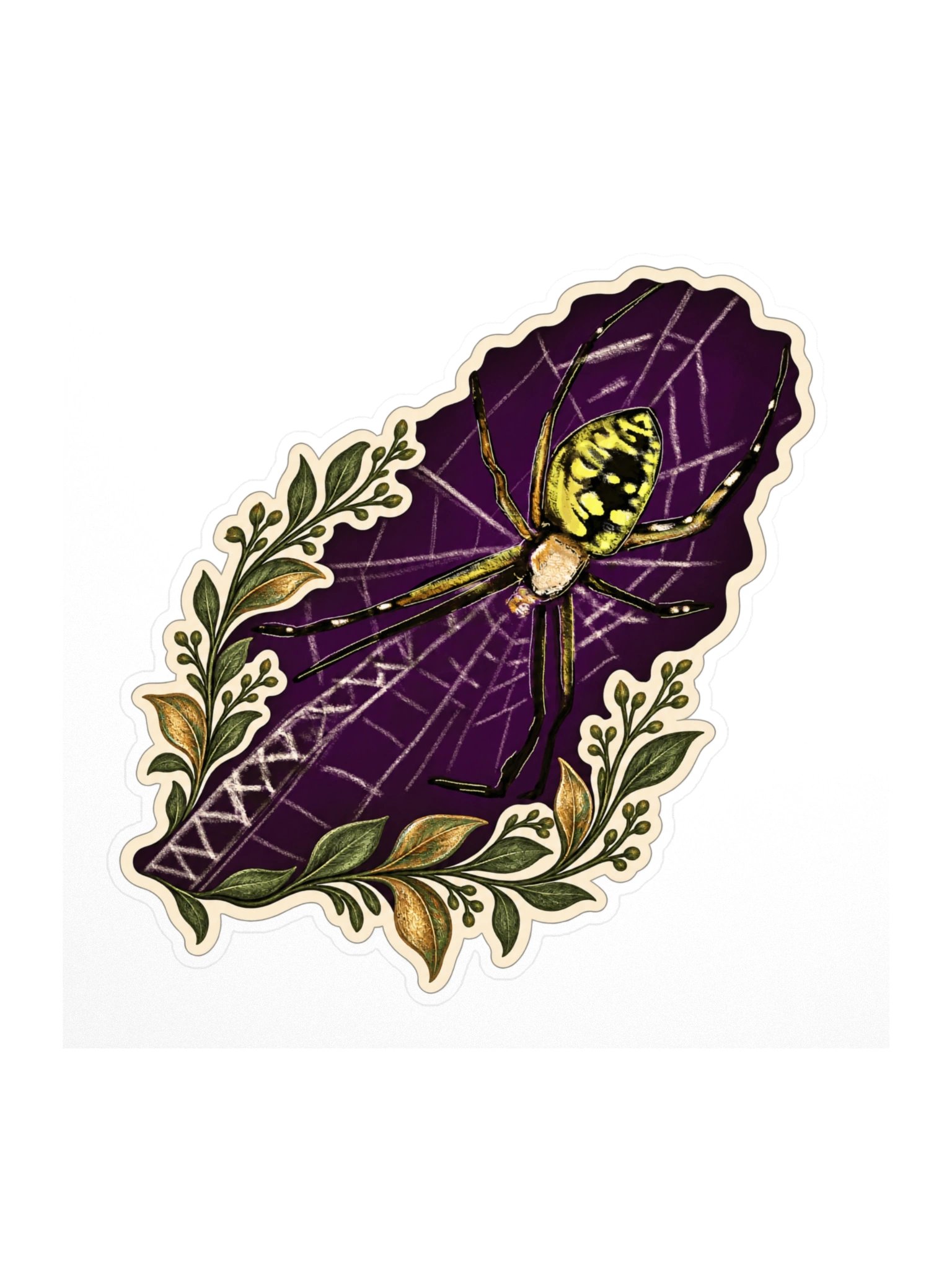 Spider Web Vine Kiss Cut Sticker product image (1)