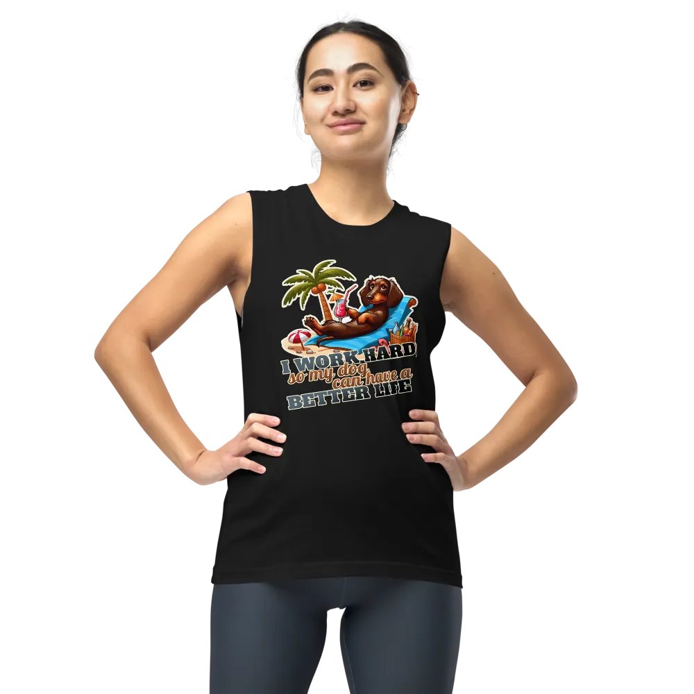 Work Hard – Dachshund Muscle Tank product image (10)