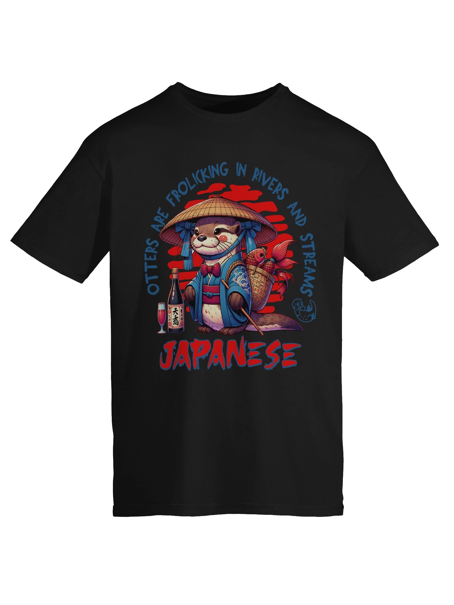 Otters Frolicking Japanese Style T-Shirt - Gildan Softstyle product image (6)