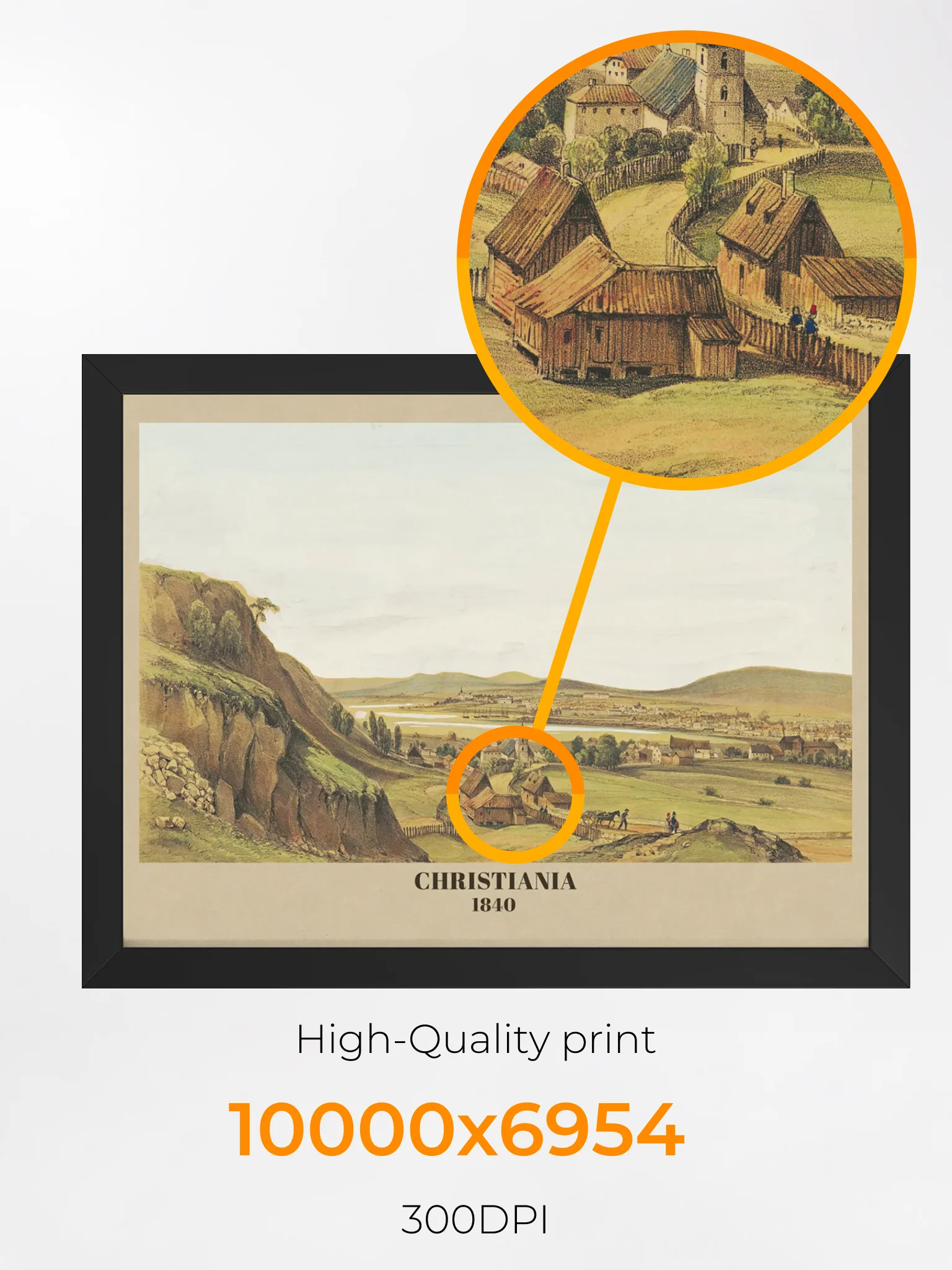 Christiania 1840 (Framed Poster Print) product image (4)