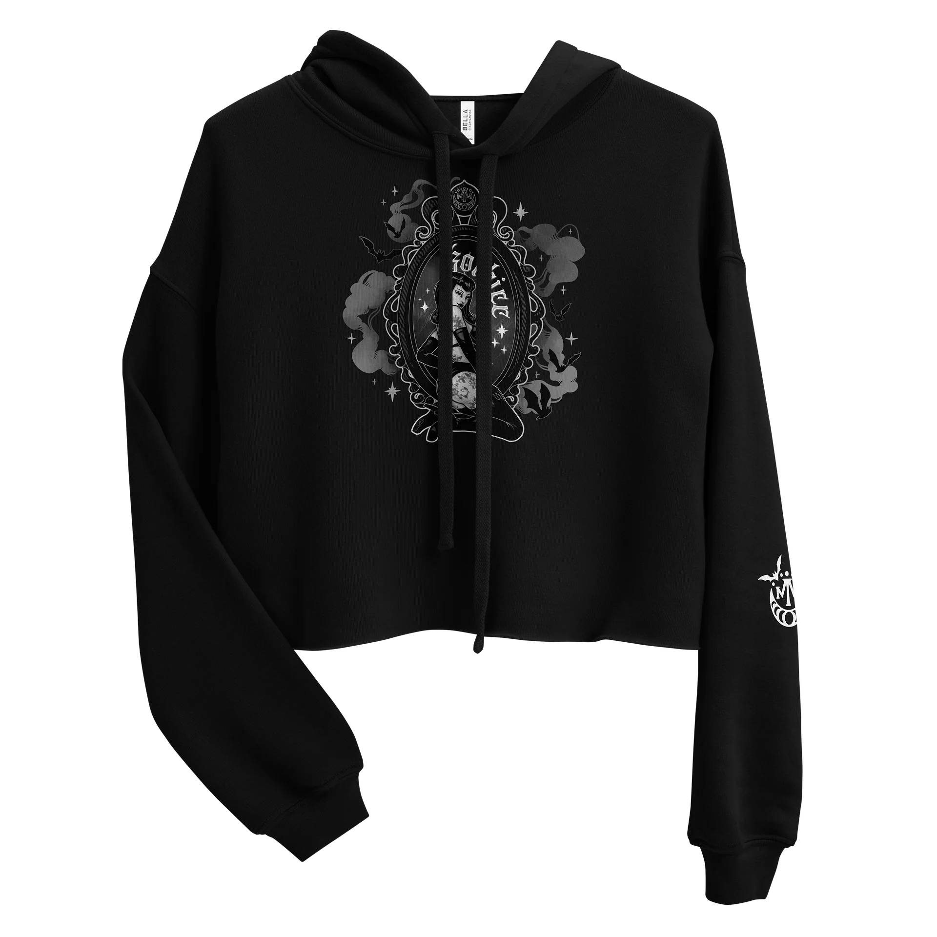 𝖌𝖔𝖙𝖍𝖎𝖈𝖈 crop hoodie product image (1)