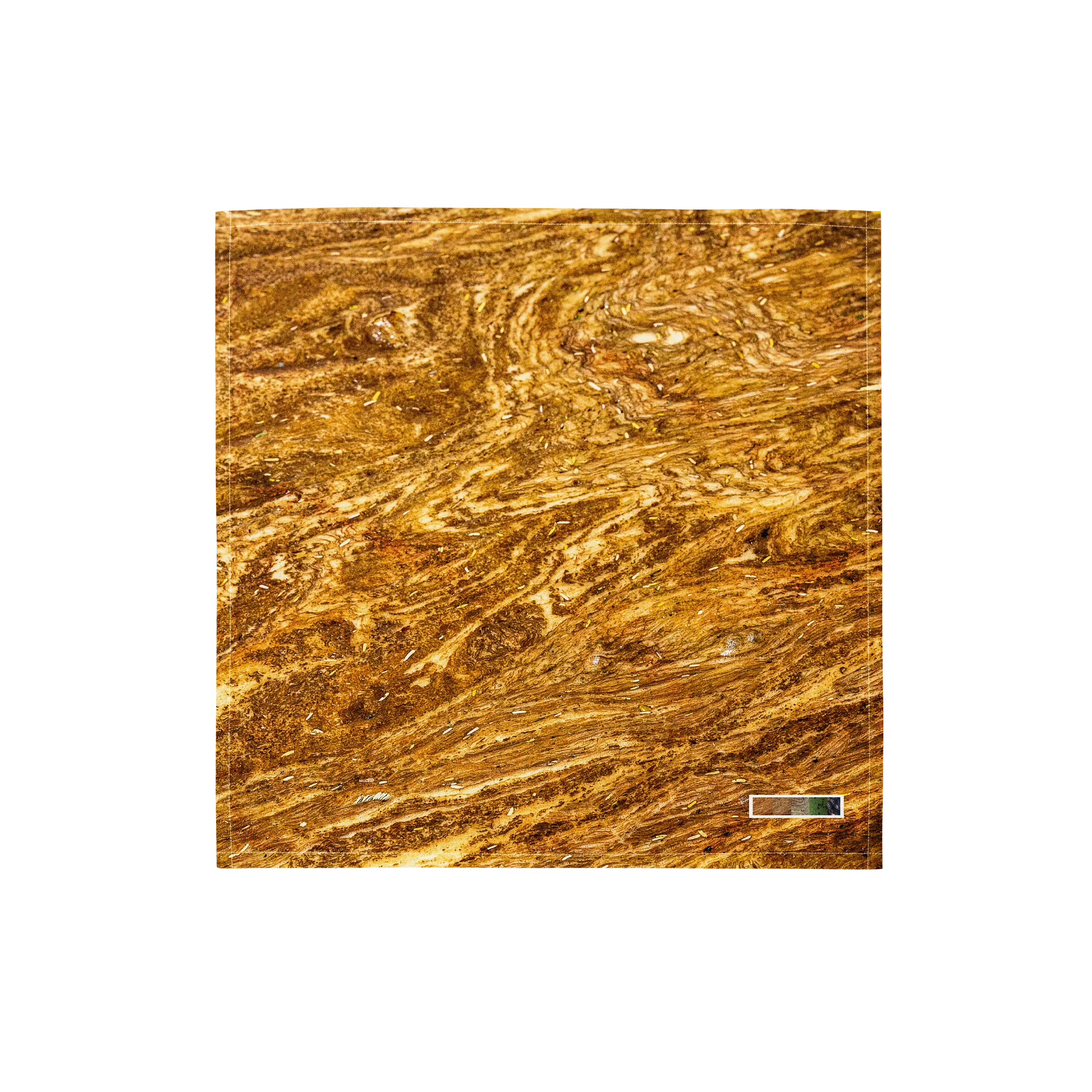 Golden Strata: Golden Amber Marble All-Over Print Bandana | Earthy Ochre Neck Gaiter Headscarf | Tiger Eye Boho Festival Scarf product image (1)