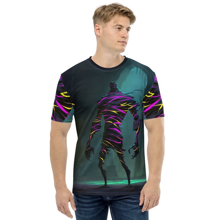 Neon Sentinel Men’s Graphic Tee product image (2)