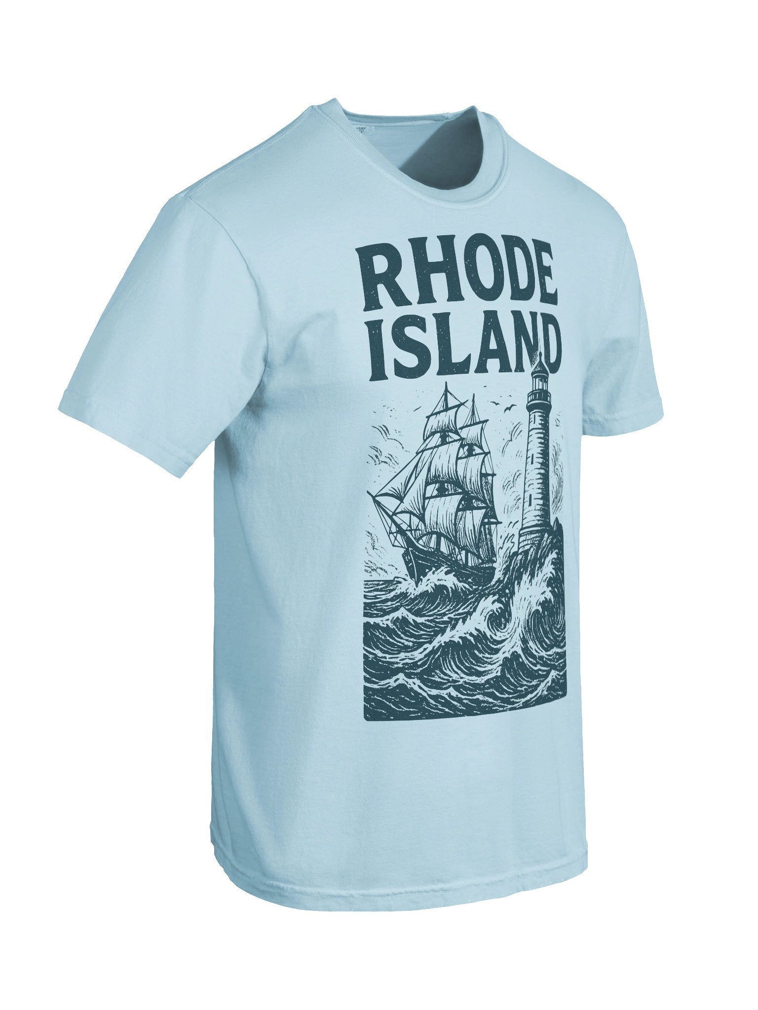 Rhode Island Lighthouse Ship T-Shirt | Vintage Coastal State Pride Tee product image (14)