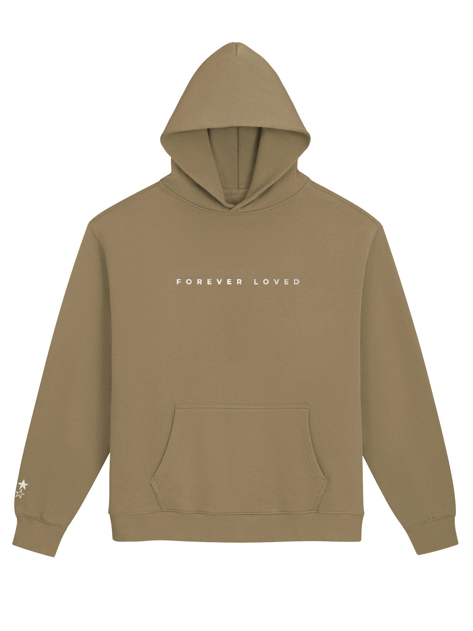 Embroidered 'Forever Loved' Hoodie Sweatshirt w/ stars product image (2)