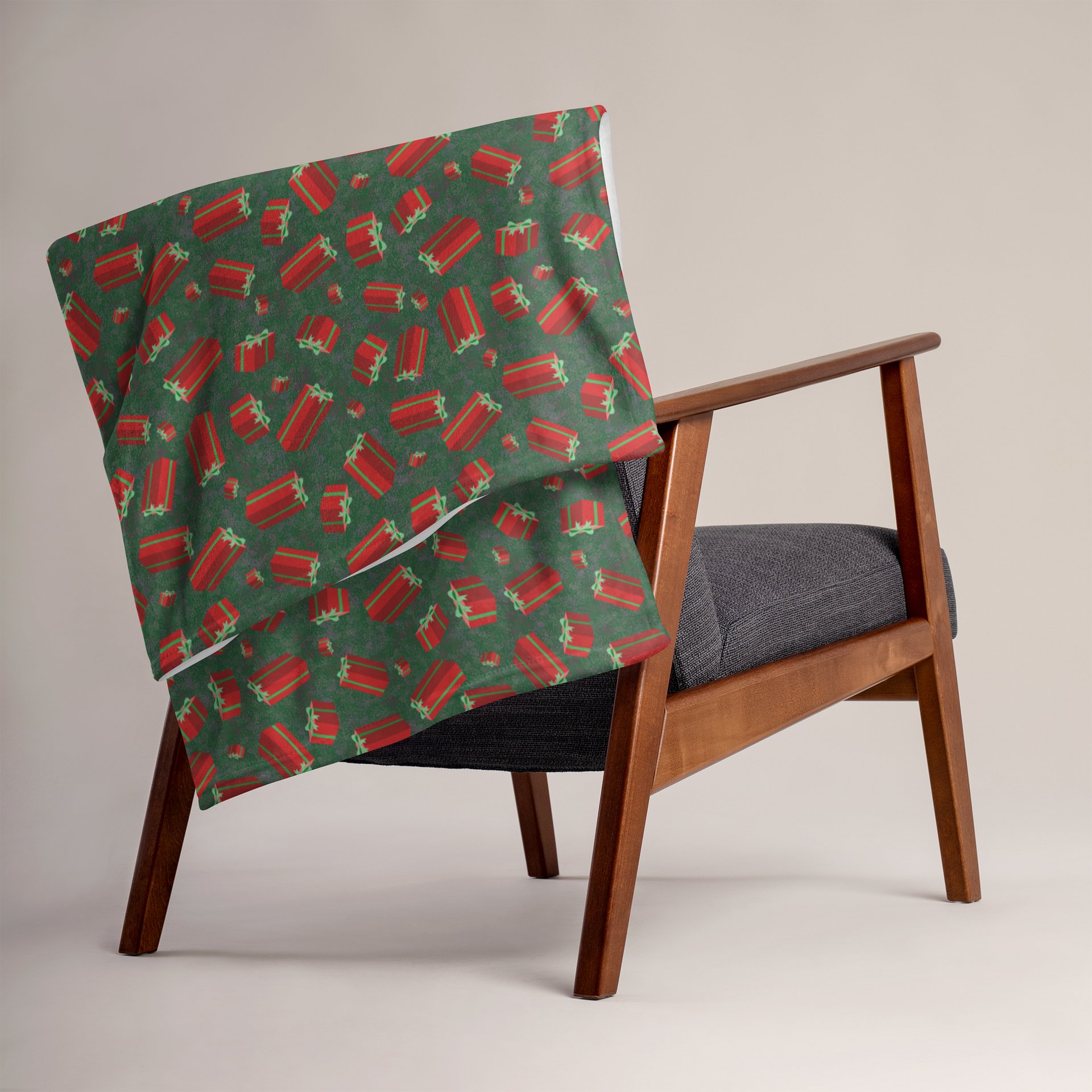 Floating Red Christmas Presents Throw Blanket product image (3)